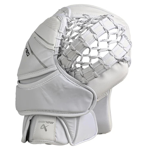 Bauer GSX Senior Goalie Catch Glove (2023) White Back