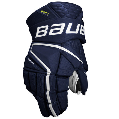 Bauer Vapor HyperLite Junior Hockey Gloves Navy