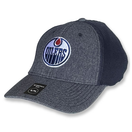 Edmonton Oilers Heathered Dark Blue Hat Front
